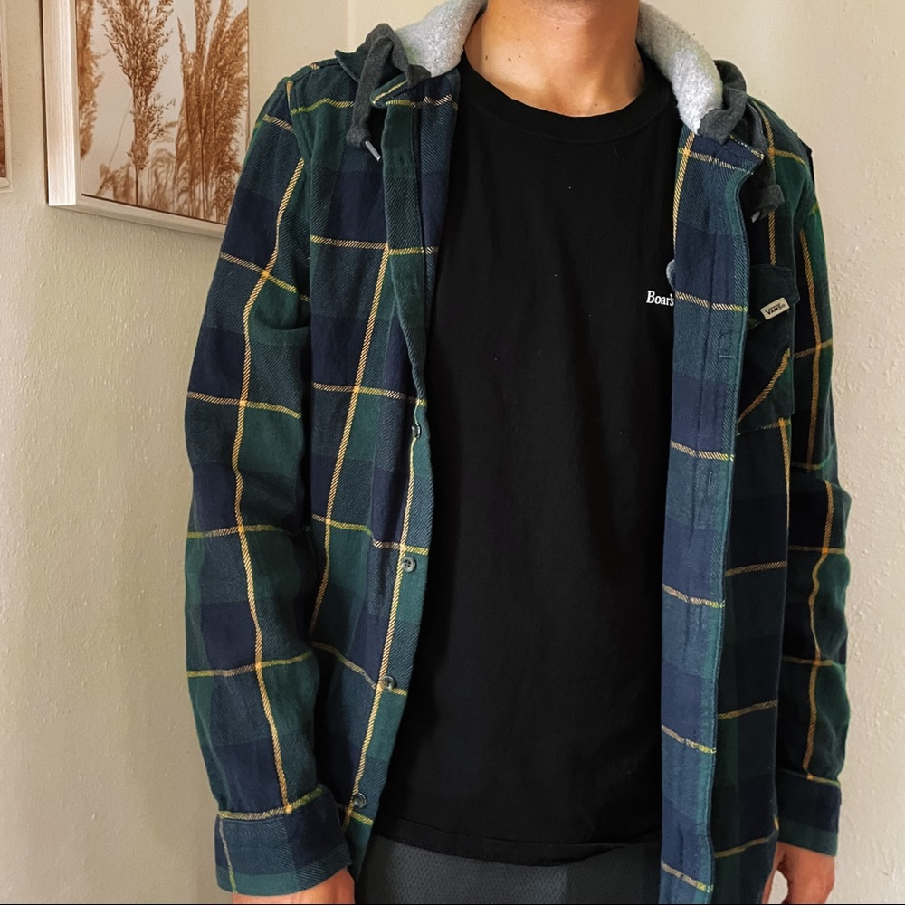 Vans Hooded Flannel Size Large